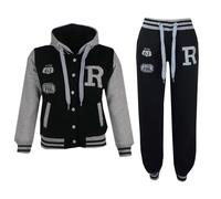 Enfants Filles Garçons Baseball Survêtement Nyc Fox Veste Pantalon Bas Jogging