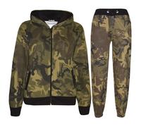 A2Z 4 Kids Enfants Survêtement Garçons Filles Designer Camouflage Imprimé - T.S A2Z Camo Green 2-3