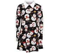 Enfants Filles Noël Santa Swing Robe Nouveauté Bonhomme de Neige Cadeaux Fête