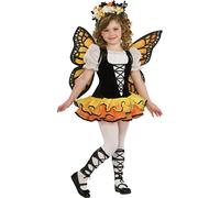 Enfants Filles Papillon Jaune + Ailes Fée Animal Mini Bête Costume Déguisement 1