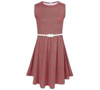 Enfants Filles Robe Patineuse Sans Manches Sauvage Fleurs Papillons Imprimé Floral Doux À l'aise Danse Fête Âge 5-13 Ans 11-12 ans