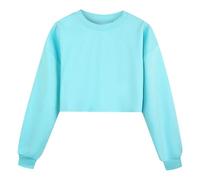 Enfants Filles Sport Shirt Pull Capuche pour Adolescents Confortable Elégant Sportswear Manches Longues Col Rond Mode Vêtements Enfant Ado Taille Unique 5-15 Ans