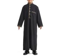 Enfants Garçons Caftan Robes Musulmanes Islamique Confortable Moyen-Orient Robe Djellaba Robes Arabes Saoudiennes Garçons Jalabiya Robe Arabe Rétro Caftan De Prière avec Poches