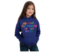 Enfants garçons Filles Automne Hiver Saison Maternelle Lettre imprimée à Manches Longues Sweat à Capuche Chaud et Confortable Hauts vêtements pour Enfants Fille Blouse Chemise (Blue, 12-18 Months)
