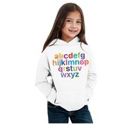 Enfants garçons Filles Automne Hiver Saison Maternelle Lettre imprimée à Manches Longues Sweat à Capuche Chaud et Confortable Hauts vêtements pour Enfants Fille Blouse Chemise (White, 12-18 Months)