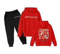 Enfants Garçons Filles Survêtement Costumes Fille Mode Ensemble 2 Pièces Costume Street Dance Outfit Plaine Top Bottoms Jogging Pantalon et Haut Sweats Capuch Cadeau Ado 3-14 Ans