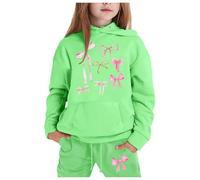 Enfants Garçons Filles Survêtement Joggers Automne Sportwear Ensemble de Fille Costume Street Dance Outfit Plaine Top Bottoms Jogging Sports Sweat Capuche Pantalons Tenue Running