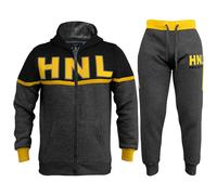 Enfants Garçons Filles Survêtements Charbon Hnl Top Zippé Bas Gym Usure Jogging