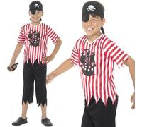 Déguisement Pirate Rayé Garçon 4 À 6 Ans Noir