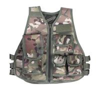 Enfants Gilet Tactique Enfants Gilet Nylon Armée Militaire Gilet pour Enfants Jeux Formation[S-Camouflage]