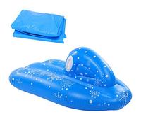 Enfants gonflables Ski Ski Kid Snowboard gonfle Le Radeau de Tube de Neige Jouet Hiver été extérieur Amusant à Froid PVC Bleu 120x68x50 mm