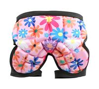 Enfants Hip Protection Pads Shorts, 3D Rembourré Protection Hanche EVA Pantalon Court Protection Gear Guard Pad pour Ski Roller Skating Snowboard(Rouge)