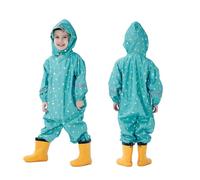 Enfants Imperméables à Capuche Poncho pluie Enfant Combinaison de Pluie pour Enfants Garçons Filles Imperméable Une Pièce Combinaison