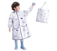 Enfants Imperméables Fille Poncho de Pluie Manteaux Transparente Veste à Capuche Réutilisable Cape Vêtements