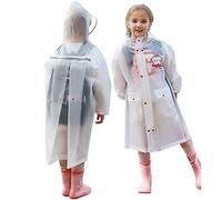 Enfants Imperméables Filles Poncho de Pluie Garçon Manteaux Transparente Veste à Capuche Réutilisable Cape Vêtements Léger Vestes Dessin Animé Mignon avec Position Sac à dos