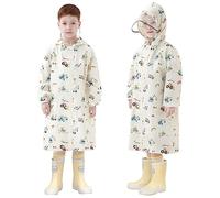 Enfants Imperméables Garçon Poncho de Pluie Manteaux Transparente Veste à Capuche Réutilisable Cape Vêtements Léger Vestes Dessin Animé Mignon