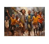 Enfants Joie Liberté 1000pcs pour Famille Mini Puzzle Stimulant | 52x38cm Carton Décor Salon Structure Durable Cadeau Ami Soulagement Anxiété
