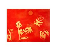 Enfants jouant avec un astronaute Max Ernst Image sur Toile SurréAlistes Tableaux de Peintres CéLèBres Affiche Tableaux Decoratifs Chambre Salon salle de bain galerie 50x40cm(20x16in)Sans cadre