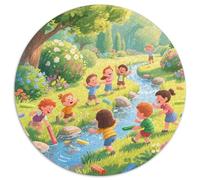 Enfants Jouant Puzzles 1000 Pièces Cadeau Unique Jouer Heureux Jeu Éduchatif Challenge Toy À De Qualité Supérieure Peinture Art pour Adultes Et Enfants À Partir De 14 Ans 1000pcs (67.5x67.5cm)