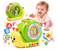Enfants Jouets éducatifs, Bébé Jouet Mmusical en Forme d'escargot Lumineux | Enfants Jouet à partir de 1 an, Jouet Interactif avec Roue des mots et des Chiffres, Cadeau Garçons et Filles, Anglais
