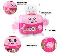 Enfants Kid Garçon Fille Mini appareils de cuisine électrique Machine à pain Set Toy Pealer1913 Rose G