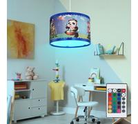 Lampe LED pour chambre d'enfant à intensité variable avec télécommande, suspension, motifs d'animaux, lampe de salle de jeux, lumière pour enfants colorée, RVB changeant de couleur, 8,5 W 806 lm blanc chaud, PxH 28 x 120 cm