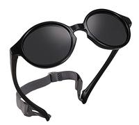 Enfants Lunettes de Soleil Polarisées avc Bande pour Bébé Garçons et Filles 0 à 3 ans, Nourrisson Chic Lunettes de Soleil Incassables UV400 Protection Verre Léger Flexible Cadre Lunettes de Soleil