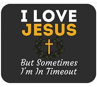 Enfants Mignons J'aime Jésus Christianisme Foi Petits Garçons Filles Premium Mouse Pad Bords Cousus Tapis Souris Antidérapante Tapis De Souris pour Maison Ordinateur Jeux 25X30Cm