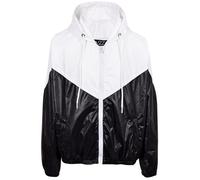 Enfants Moto Biker Coupevent Preuve De Douche Noir Contraste Panneaux Léger Fermeture Éclair Veste Pour Enfants 5-13 Ans 7-8 ans