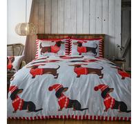 Rapport Home – Parure de lit en polycoton Motif Teckel Rouge Simple