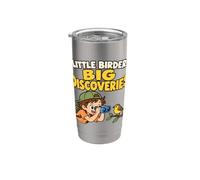 Enfants Observation des oiseaux Jeune oiseau Nature Découverte Aventure Gobelet isotherme en acier inoxydable double paroi