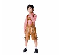 Enfants Oktoberfest Chemise Halter Pantalon Set Costume Enfant Oktoberfest 2 Pièces - Chemise + Pantalon Cuir - Déguisement Bavarois Garçon/Fille Fête Bière ÉTÉ Costume Provencal