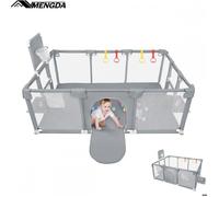 Enfants Parc-MENGDA-Enclos pour bébé-Avec protection des coins, 50 balles, 4 anneaux de traction -4 ventouses-Démontable Lavable