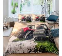 Enfants Parure De Lit X Cm Pelle Housse De Couette Camion D¿¿Cor Ensembles De Housse De Couette Tracteurs Chambre Hypoallergique Microfibre (X Cm,Voitures D)