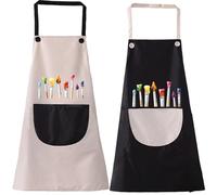 Enfants peignant des Tabliers 2pcs étanche & Smock d'art pour Les Enfants en Bas âge à l'huile avec des réglables de Poche spacieux Play Tablier Pendant 3 à 5 Ans d'artisanat pour, Je