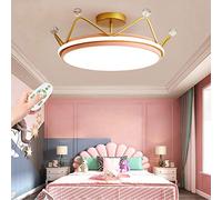 Enfants Plafonnier LED Moderne Chambre Lampe De Plafond Dimmable Lustre Design Créatif Cristal Acrylique Forme Couronne Pendentif Lumière Princesse Chambre Garçon Fille Chambre Décoration Suspension