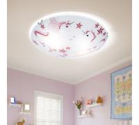 Enfants Plafonnier Licorne Lampe Licornes Spielzimmerlampe Étoiles D 40 CM