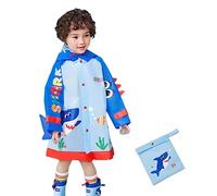 Enfants Pluie Poncho Réutilisable Capuche Manteaux de Pluie Garçons Imperméable Pvc Veste de Pluie Extérieur Filles Vestes et Manteaux Imperméables pour 2-8 Ans Rose 3-4 Ans