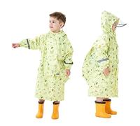 Enfants Poncho de Pluie, ImperméAble pour Filles Garçons Réutilisable Vestes et Manteaux Imperméables avec Poche Fermeture éclair Vêtements et Pluie Jaune 8-10 Ans