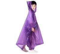 Enfants Poncho de Pluie, Réutilisable EVA Manteau de Pluie, Pliable Transparent Cape de Pluie, pour L'école Voyage Randonnée Cyclisme Extérieur