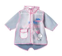 Enfants Poncho Pluie Imperméable Enfant Réutilisable Transparent Combinaison de pluie Pochette Garçons Filles Veste Ponchos de Pluie Lapin Rose 1-2 Ans