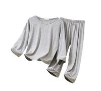 Enfants Pyjama Ensembles 2 Pcs té Loungwear Tee Shirt Manche et Short en Coton Ensemble T-Shirt Unisexe Confortable Doux Pièces Pyjashort Set pour Tout-Petit Bébé