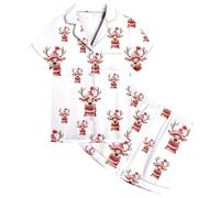 Enfants Pyjama Ensembles 2 Pcs té Loungwear Tops Col Rond+Shorts Imprimé Ensemble Plage Shirt Enfant de Pyjamas imprimés Mignons Coton Mignonne Dinosaure Bébé Vêtement Petite Fille