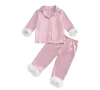 Enfants Pyjamas Ensemble Pyjama Kawaii Satin Loungewear Set Vêtement de Nuit Manche Courte Top Short 2 Pièces Pyjashort Petite Fille Four Seasons