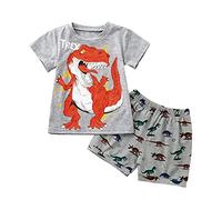 Enfants Pyjamas Ensemble - Pyjama Short Fille Coton Mignonne Dinosaure BéBé Enfants Coton Mignonne Multicolore 2 PièCes Pyjashort Set VêTement BéBé GarçOn Eté Four Seasons Enfants Ensembles