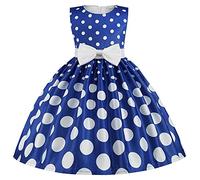 Enfants Robe Filles 1950s Vintage à Pois Rockabilly Swing Robe Années 50 pin-up Audrey Hepburn 50s 60s rétro Robes de soirée Cocktail Anniversaire Fête Mariage