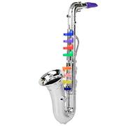 Enfants Saxophone, Mini Saxophone Jouet Couleur Code ClésEnfants Instrument de Musique Jouet Cadeau(Argent)