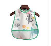 Enfants Smock Coton Imperméable Bébé Bavoir Alimentation Repas À Manger Anti-Vêtement Bébé Enfant Forêt