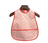 Enfants Smock Coton Imperméable Bébé Bavoir Alimentation Repas À Manger Anti-Vêtement Bébé Enfant Orange Peu