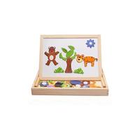 Enfants Tableau Magnétique Jigsaw Puzzle en Bois Jeux Multi-Fonctionnels Jouets Éducatifs Multicolore WEN053 Multicolore